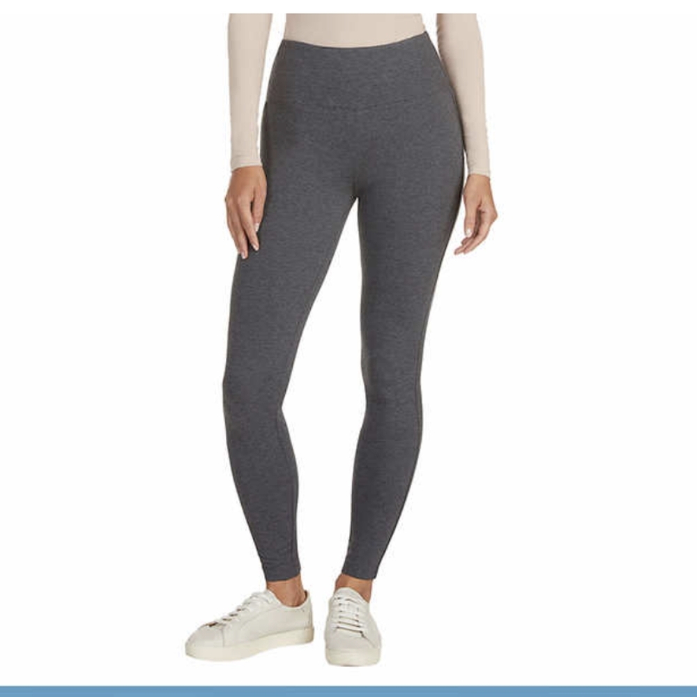 Max & Mia Ladies’ High Waist French Terry Legging charcoal